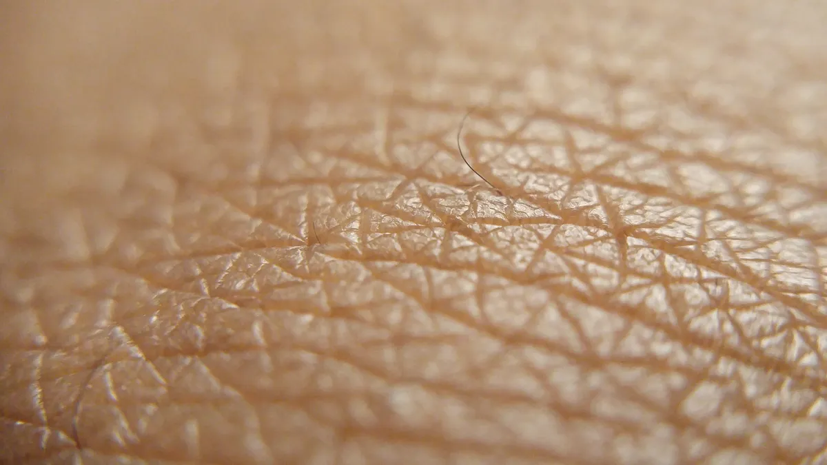 Close-up of skin texture, illustrative image