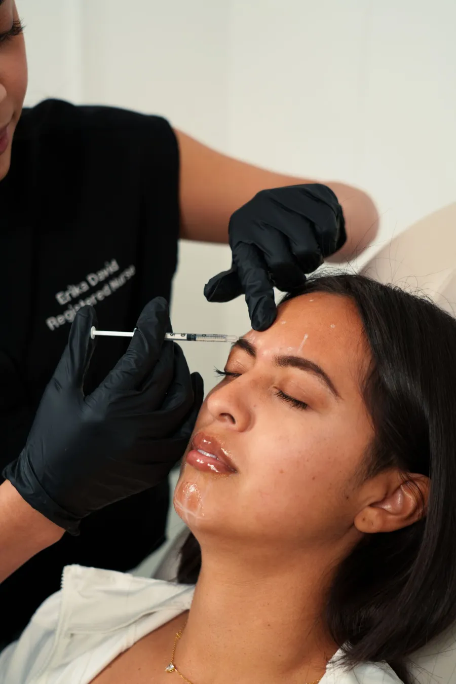 Aesthetic injection treatment at a med spa, illustrative image