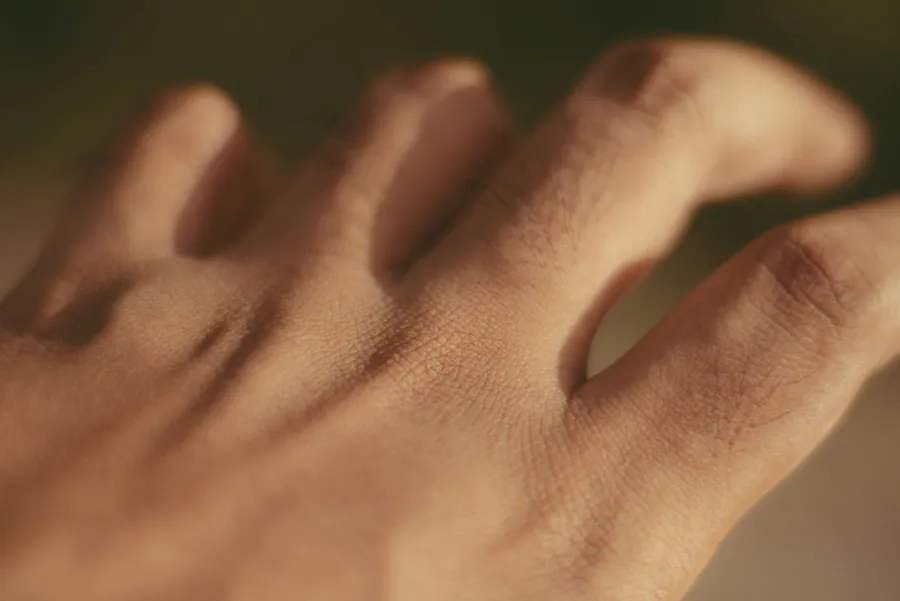 Macro close-up of skin texture and pores
