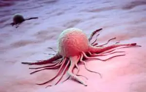 a graphic of a tumor on a microscopic level
