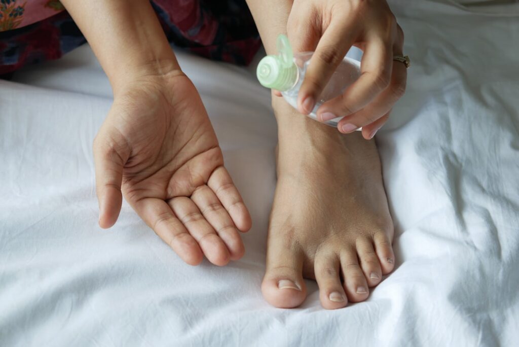 Relaxing foot massage